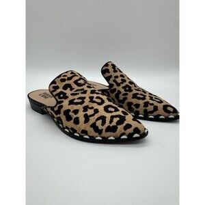 Bleecker & Bond Simone Leather Mule Flats Tan & Black Size 7M